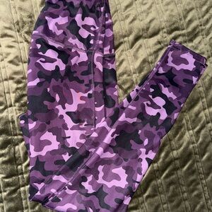 Vibrant Purple Camouflage Leggings